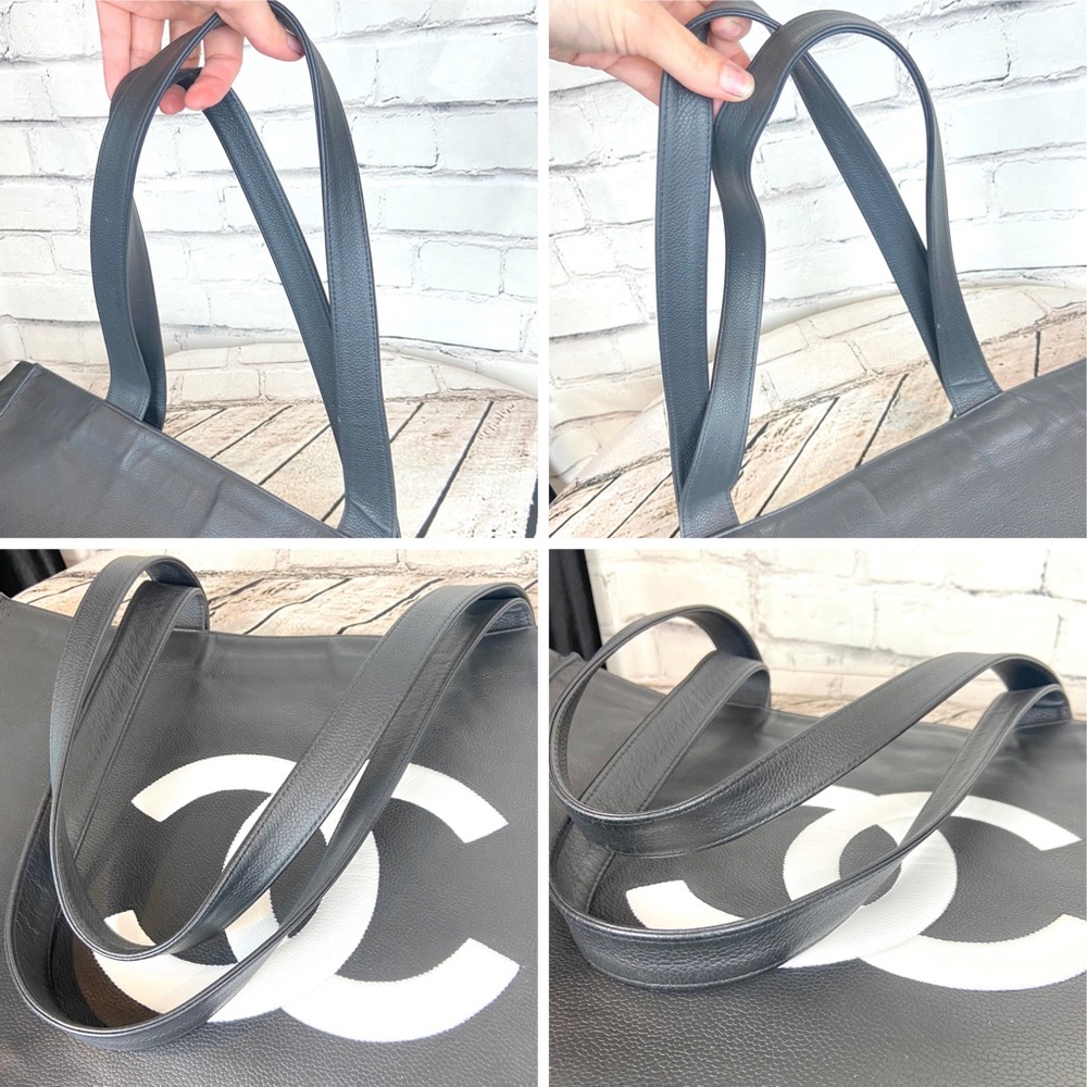 CHANEL large size leather tote *custom* vintage authentic - Picture 11 of 16